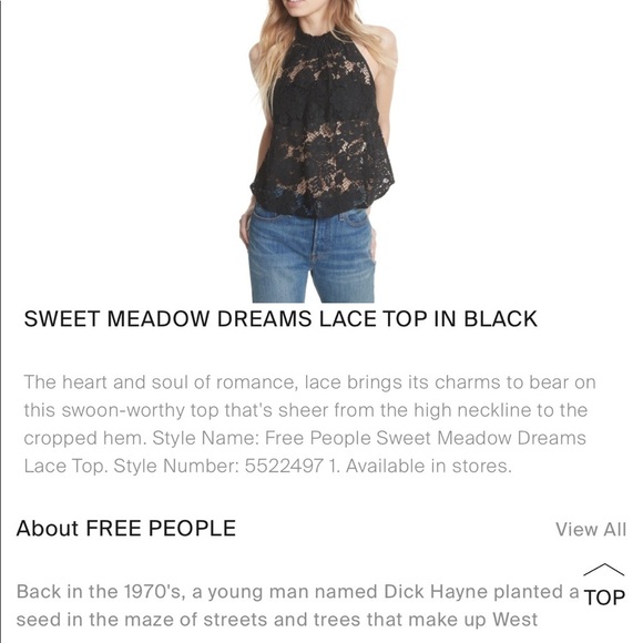 Free People Sweet Meadow Dreams Lace Top - Picture 5 of 8